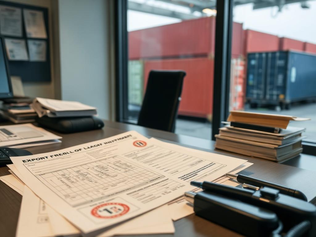 Export documentation prepared in the NUEF logistics office